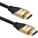 Qoltec Kabel HDMI v2.1 Ultra high speed 8K | 60Hz | 30AWG | GOLD | 1m