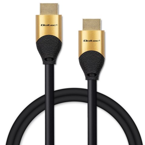 Qoltec Kabel HDMI v2.1 Ultra high speed 8K | 60Hz | 30AWG | GOLD | 1m