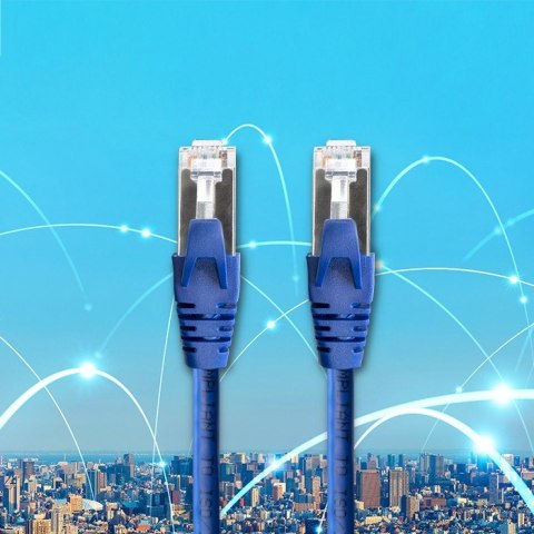 Qoltec Kabel Patchcord FTP | CAT6 | 2 x RJ-45 | 5m | High speed | Gold | Ekranowany