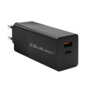 Qoltec Ładowarka GaN POWER PRO | 1xUSB-C | 1xUSB | 100W | 5-20V | 1.5-5A | PD | Laptop | Smartfon | Czarna