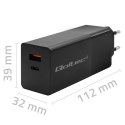 Qoltec Ładowarka GaN POWER PRO | 1xUSB-C | 1xUSB | 100W | 5-20V | 1.5-5A | PD | Laptop | Smartfon | Czarna