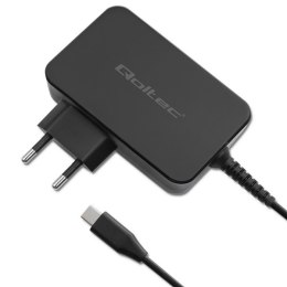 Qoltec Ładowarka GaN POWER PRO | 1xUSB-C | 100W | 5-20V | 3-5A | Laptop | Smartfon | Czarna