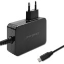 Qoltec Ładowarka GaN POWER PRO | 1xUSB-C | 100W | 5-20V | 3-5A | Laptop | Smartfon | Czarna