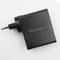 Qoltec Ładowarka GaN POWER PRO | 2xUSB-C | 2xUSB | 130W | 5-20V | 1.5-5A | PD | Laptop | Smartfon | Czarna