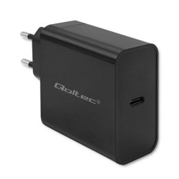 Qoltec Ładowarka Super Quick PD | 1xUSB-C | 65W | 5-20V | 3-3.25A | Laptop | Smartfon | Czarna