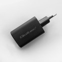 Qoltec Ładowarka sieciowa 65W GaN ULTRA | 5-20V | 2.25-3.25A | 1 x USB typ C PD | 1 x USB QC 3.0 | Laptop | Smartfon | Czarna
