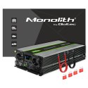 Qoltec Przetwornica napięcia Monolith | 3000W | 6000W | 24V na 230V | Czysty Sinus | LCD