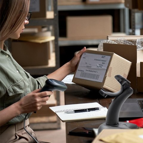 Qoltec Stojak do czytników kodów kreskowych