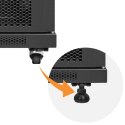Qoltec Szafa RACK 19" | 15U | 600 x 855 x 600 | Hartowane drzwi | Stojąca | Nóżki + Kółka | Stalowa obudowa | Zamek
