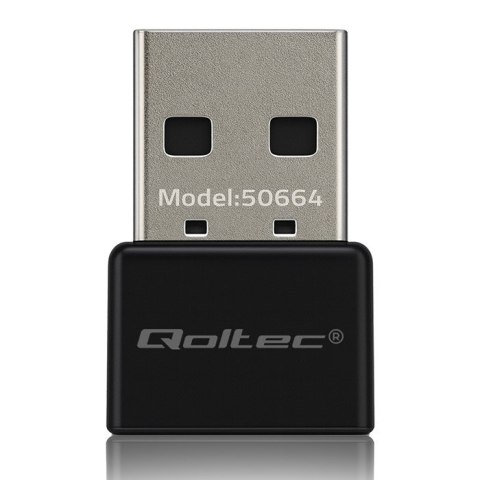 Qoltec Ultraszybki bezprzewodowy Mini Adapter USB Wi-Fi | standard AC | 650Mbps