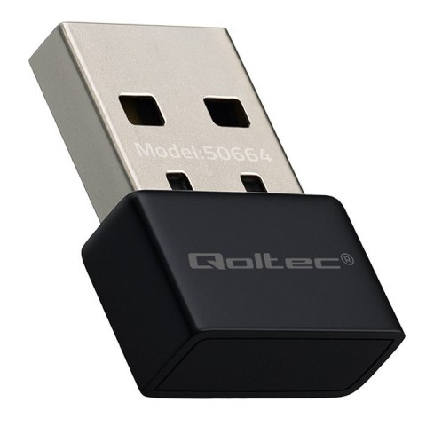 Qoltec Ultraszybki bezprzewodowy Mini Adapter USB Wi-Fi | standard AC | 650Mbps