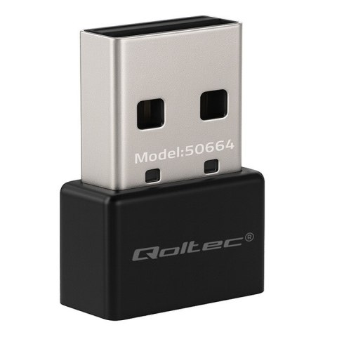 Qoltec Ultraszybki bezprzewodowy Mini Adapter USB Wi-Fi | standard AC | 650Mbps