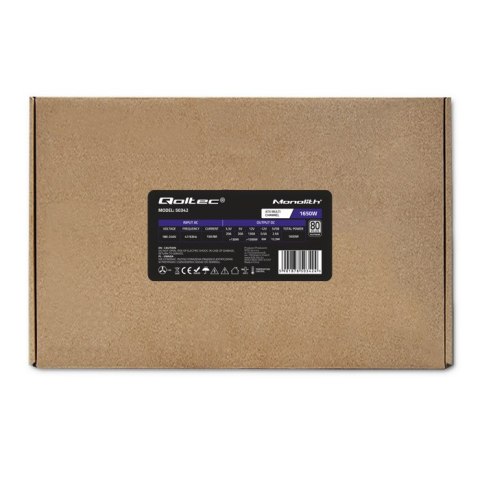 Qoltec Wydajny Zasilacz ATX 1650W | 80 Plus Platinum