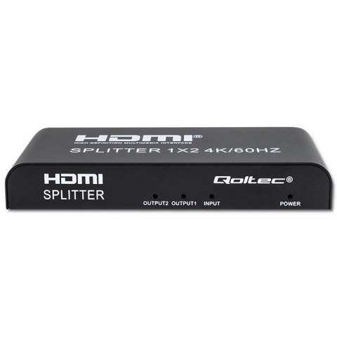 Qoltec Aktywny rozdzielacz Splitter 2 x HDMI 4K x 2K | 6Gb/s | 60Hz | High stability