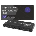 Qoltec Aktywny rozdzielacz Splitter 4 x HDMI 4K x 2K | 3.4Gb/s | High stability