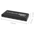 Qoltec Aktywny rozdzielacz Splitter 4 x HDMI 4K x 2K | 3.4Gb/s | High stability