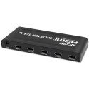 Qoltec Aktywny rozdzielacz Splitter 4 x HDMI 4K x 2K | 3.4Gb/s | High stability