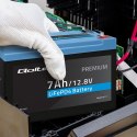 Qoltec Akumulator LiFePO4 Litowo-Żelazowo-Fosforanowy | 12.8V | 7Ah | 89.6Wh | BMS