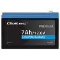 Qoltec Akumulator LiFePO4 Litowo-Żelazowo-Fosforanowy | 12.8V | 7Ah | 89.6Wh | BMS