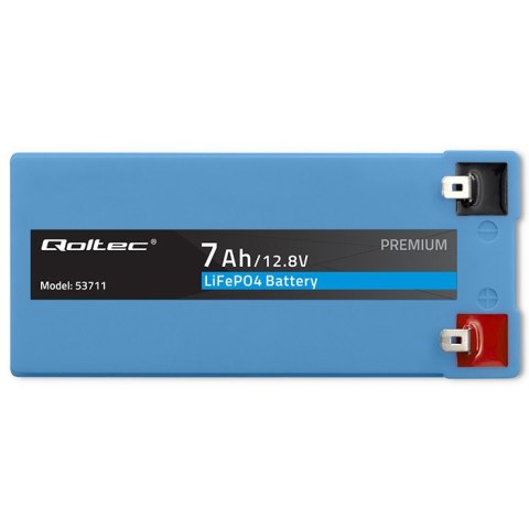 Qoltec Akumulator LiFePO4 Litowo-Żelazowo-Fosforanowy | 12.8V | 7Ah | 89.6Wh | BMS