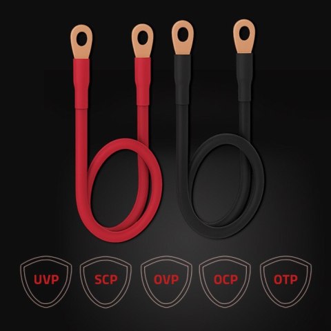 Qoltec Inteligentna profesjonalna ładowarka Monolith do akumulatorów LiFePO4 AGM GEL SLA | 40A | 12V