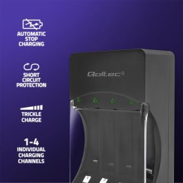 Qoltec Ładowarka do akumulatorków Ni-MH typu R03 AAA R6 AA