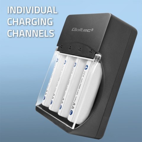 Qoltec Ładowarka do akumulatorków Ni-MH typu R03 AAA R6 AA