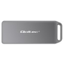 Qoltec Mini Aluminiowa Obudowa | Kieszeń na dysk M.2 SSD | NVMe | PCIe | USB 3.1 | Super speed 10Gb/s | 2TB | Srebrna