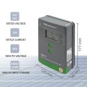 Qoltec Solarny regulator ładowania MPPT z czujnikiem temperatury 20A |12V / 24V | LCD | 2 x USB | Bluetooth | APP | GEL | LiFeP