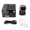 Qoltec Stacjonarny skaner czytnik kodów kreskowych i QR | 1D 2D | USB | Precyzyjny