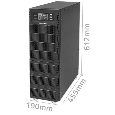 Qoltec Zasilacz awaryjny UPS | 10kVA | 10000W | Power Factor 1.0 | LCD | EPO | USB | On-line