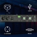 Qoltec Zasilacz awaryjny UPS do RACK | 2KVA | 2000W | Power Factor 1.0 | LCD | EPO | USB | On-line