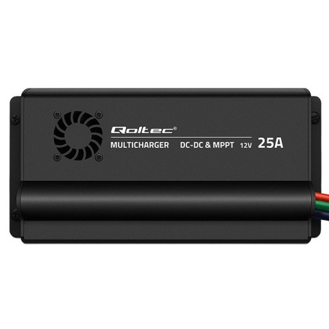 Qoltec Automatyczna Ładowarka DC-DC 12V z regulatorem MPPT | 25A | LiFePO4 AGM GEL STD