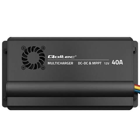 Qoltec Automatyczna Ładowarka DC-DC 12V z regulatorem MPPT | 40A | LiFePO4 AGM GEL STD