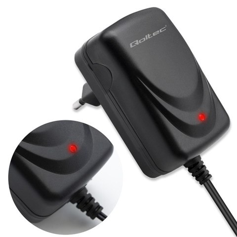 Qoltec Automatyczna ładowarka do akumulatora AGM GEL STD 6V | 1A | Prostownik z sygnalizatorem LED