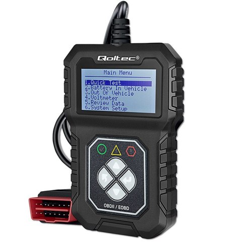 Qoltec Cyfrowy Tester diagnostyczny Interfejs ProLine | OBDII EOBD | Polskie MENU | 8V-25V | Dual system