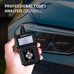 Qoltec Cyfrowy Tester diagnostyczny Interfejs ProLine | OBDII EOBD | Polskie MENU | 8V-25V | Dual system
