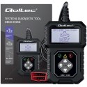 Qoltec Cyfrowy Tester diagnostyczny Interfejs ProLine | OBDII EOBD | Polskie MENU | 8V-25V | Dual system