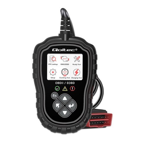 Qoltec Cyfrowy Tester diagnostyczny ProLine | OBD2 EOBD | Polskie MENU | 8V-25V | Dual System