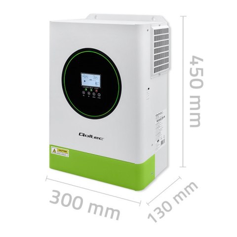 Qoltec Hybrydowy inwerter solarny Off-Grid 6200W | 120A | 48V | MPPT | BMS | Sinus | opcja Wi-Fi | Power Factor 1.0
