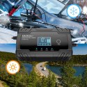 Qoltec Inteligentna mikroprocesorowa ładowarka 12V 8A | 24V 4A| Prostownik z funkcją naprawy do akumulatora AGM GEL | LCD