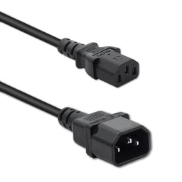 Qoltec Kabel zasilający do UPS | IEC C13/C14 | 3x0.75mm² | 1m