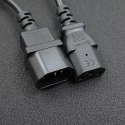 Qoltec Kabel zasilający do UPS | IEC C13/C14 | 3x0.75mm² | 1m