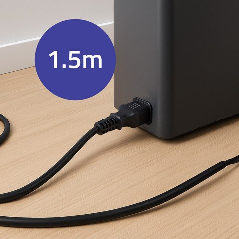 Qoltec Kabel zasilający do UPS | IEC C13/C14 | 3x1.0mm² | 1.5m
