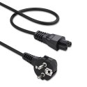 Qoltec Kabel zasilający kątowy SCHUKO | IEC C5 | Koniczynka | 3x1.0mm² | 1.5m