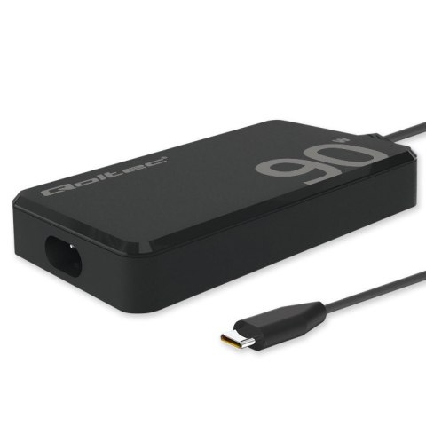 Qoltec Ładowarka sieciowa 90W GaN Super Fast SLIM | PD | 5-20V | 4.5A | USB-C 3.1 | Laptop | MacBook | Smartfon | + kabel