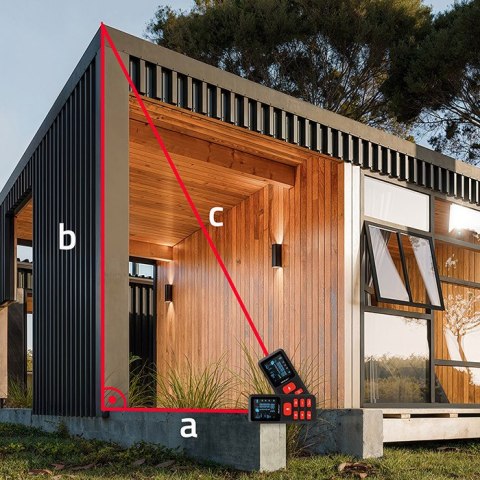 Qoltec Precyzyjny cyfrowy dalmierz laserowy z elektroniczną poziomicą | podświetlany LCD | 120m