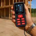 Qoltec Precyzyjny cyfrowy dalmierz laserowy z elektroniczną poziomicą | podświetlany LCD | 120m