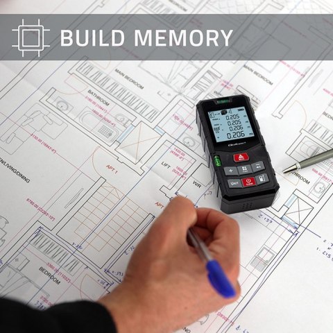 Qoltec Precyzyjny cyfrowy dalmierz laserowy z poziomicą | podświetlany LCD | 120m