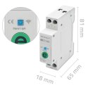 Qoltec Przekaźnik 63A na szynę DIN z licznikiem energii elektrycznej | eWeLink od Sonoff | Wi-Fi | Dioda LED